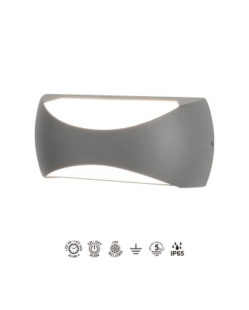 BUTAN * APLIQUE LED 12W 3000K GRIS OSCURO